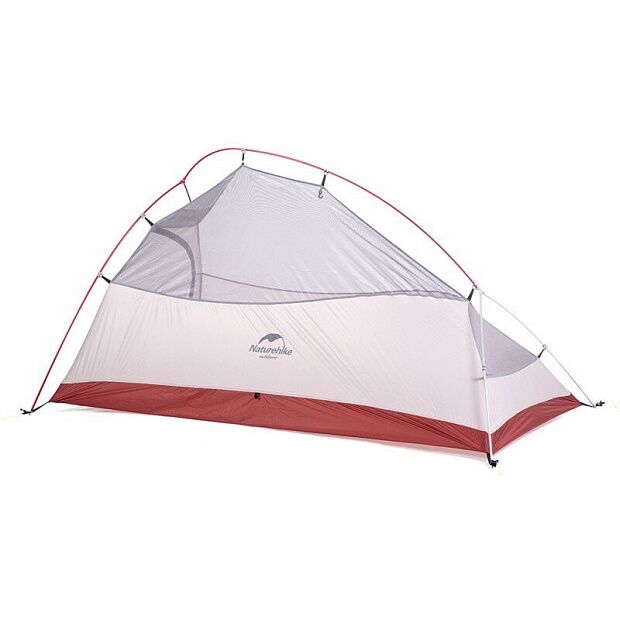 Палатка Naturehike Сloud up 2 20D NH17T001-T двухместная с ковриком, серо-красная, 6927595730560 - 4