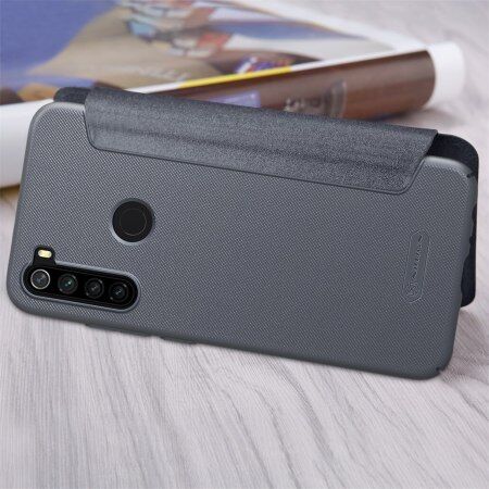 Чехол для Redmi Note 8 Nillkin Sparkle Leather Case (Grey/Серый) - 4
