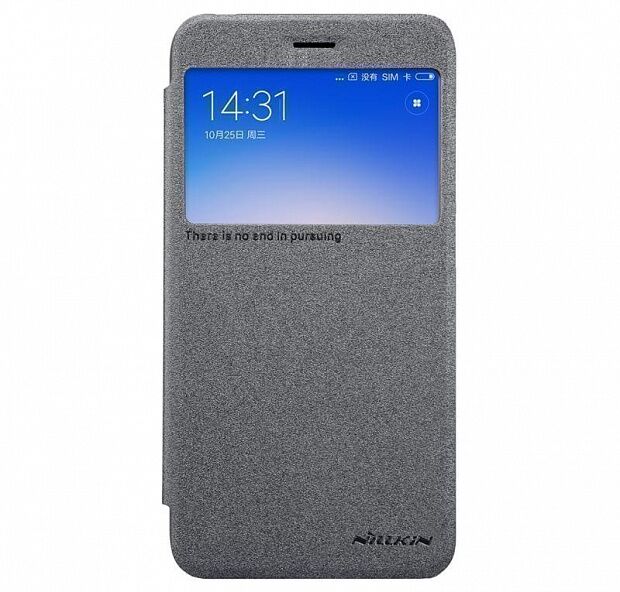 Чехол для Xiaomi Redmi 5A Nillkin Sparkle Leather Case (Grey/Серый) - 6