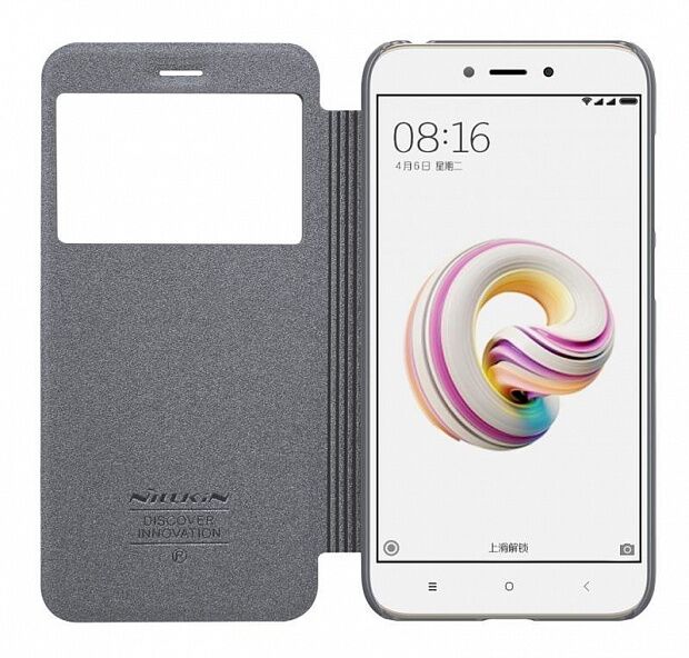 Чехол для Xiaomi Redmi 5A Nillkin Sparkle Leather Case (Grey/Серый) - 2