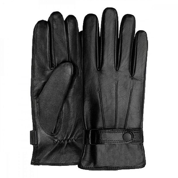 Мужские перчатки для сенсорных дисплеев Qimian Spanish Lambskin Touch Screen Gloves Men L (Black) - 5