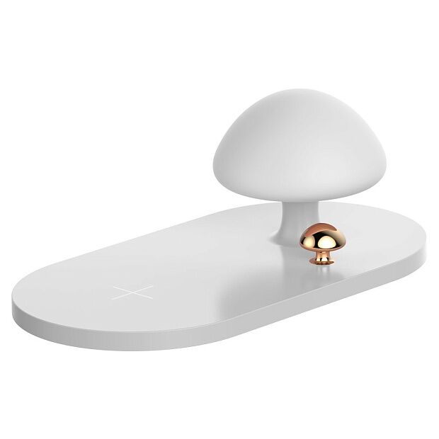 Baseus Mushroom Lamp Desktop Wireless Charger (White) - 6