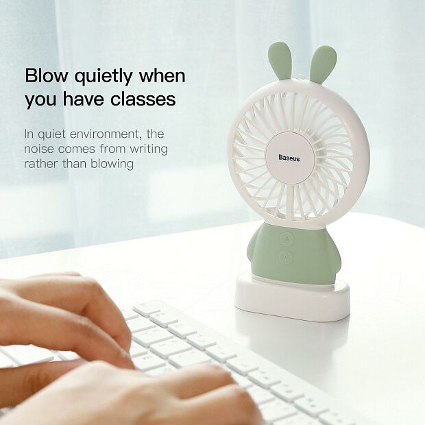 Вентилятор Baseus Exquisite Rabbit Fan (Green/Зеленый) - 9