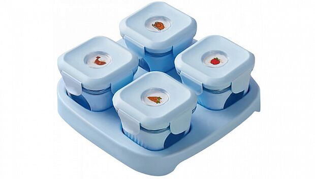 Детский контейнер для еды Kalar Food Box (4 шт.) (Blue) - 1