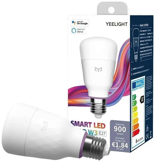 Умная LED-лампочка Yeelight Smart LED Bulb W3(Multiple color) YLDP005 RU - 5