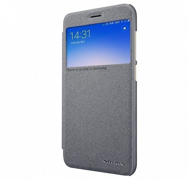 Чехол для Xiaomi Redmi 5A Nillkin Sparkle Leather Case (Grey/Серый) - 3