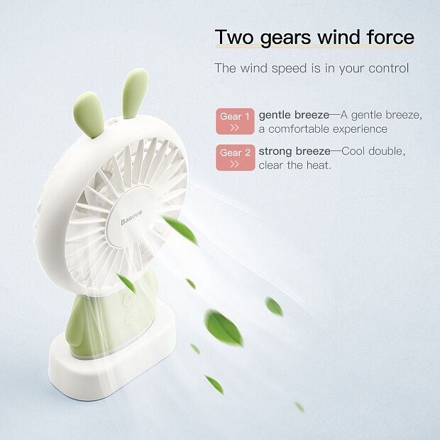 Вентилятор Baseus Exquisite Rabbit Fan (Green/Зеленый) - 10