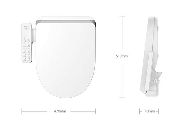 Умная крышка унитаза Smartmi Smart Toilet Cover (White/Белый) : отзывы и обзоры - 9