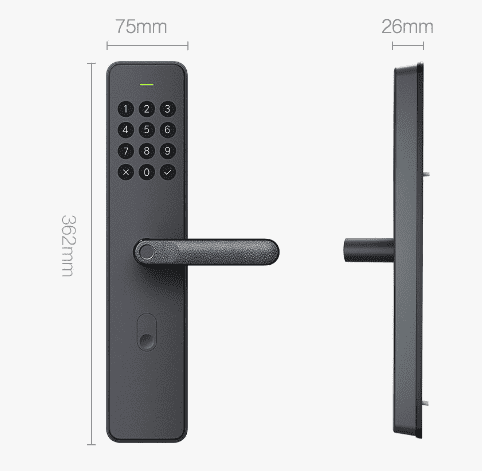 Дверной замок Xiaoda Simple And Intelligent Door Locks Have Custom Made (Black/Черный) - 2