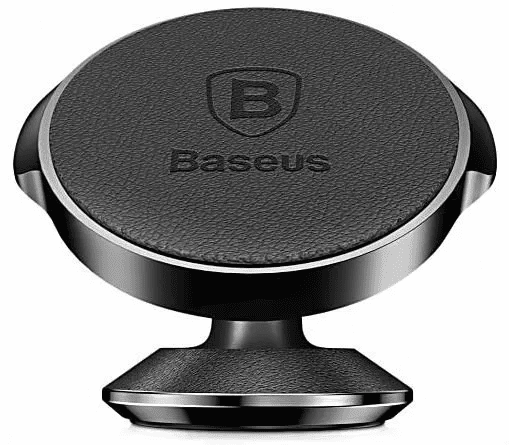 Держатель для смартфона Baseus Small Ears (магнитный, кожаный, на клею) (Black/Черный) - 1