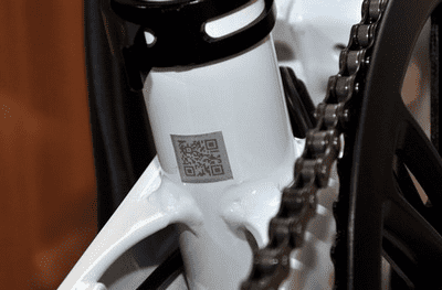Расположение QR-кода на раме велосипеда Xiaomi QiCycle