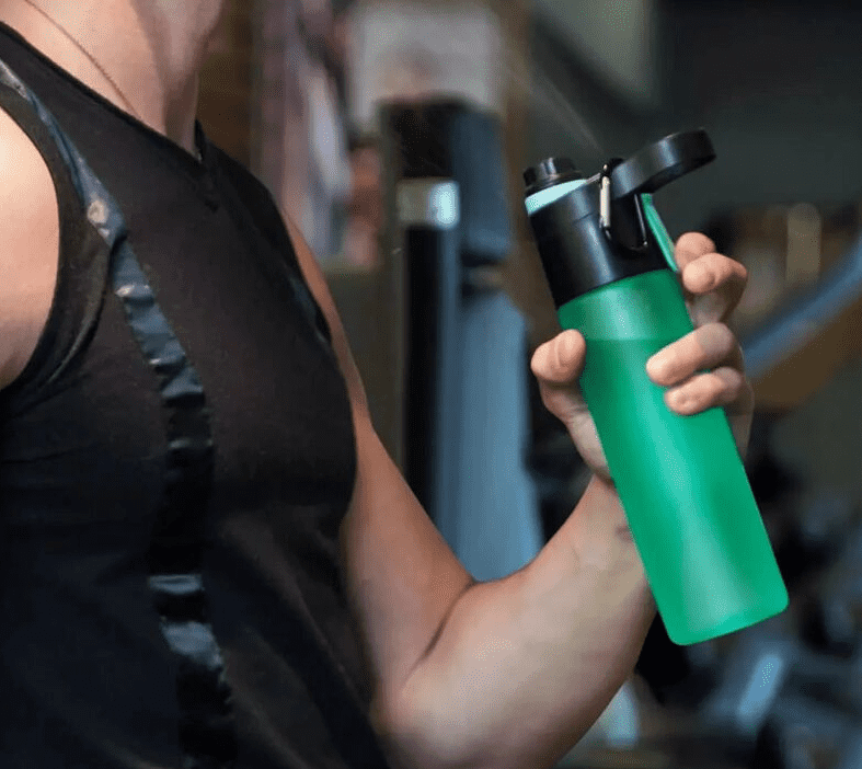 Работа распылителя спортивной бутылки VELOSAN Germany Portable Spray Water 