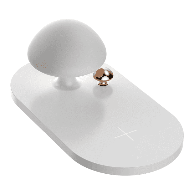 Baseus Mushroom Lamp Desktop Wireless Charger (White) - 1